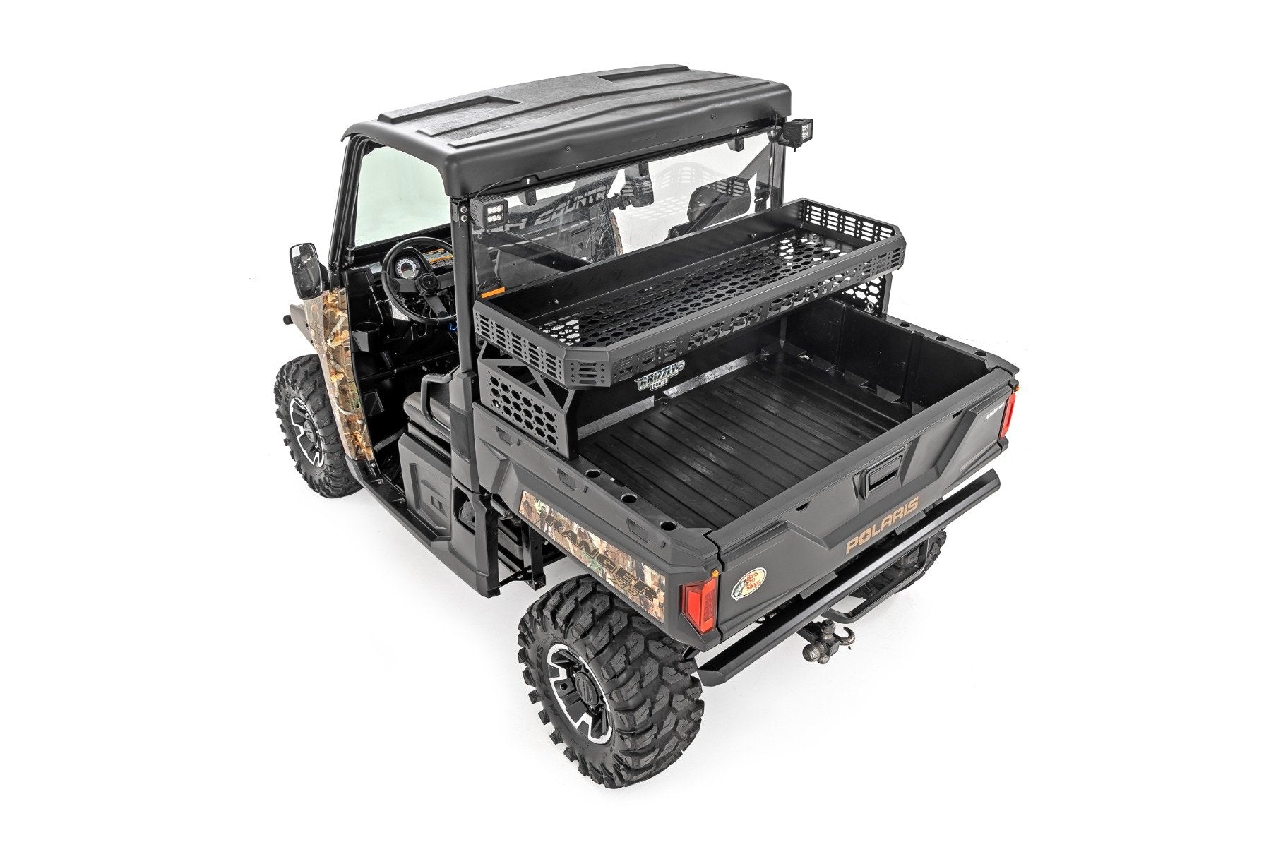 Rough Country Over Bed Cargo Rack Polaris Ranger/Can-Am Defender -4