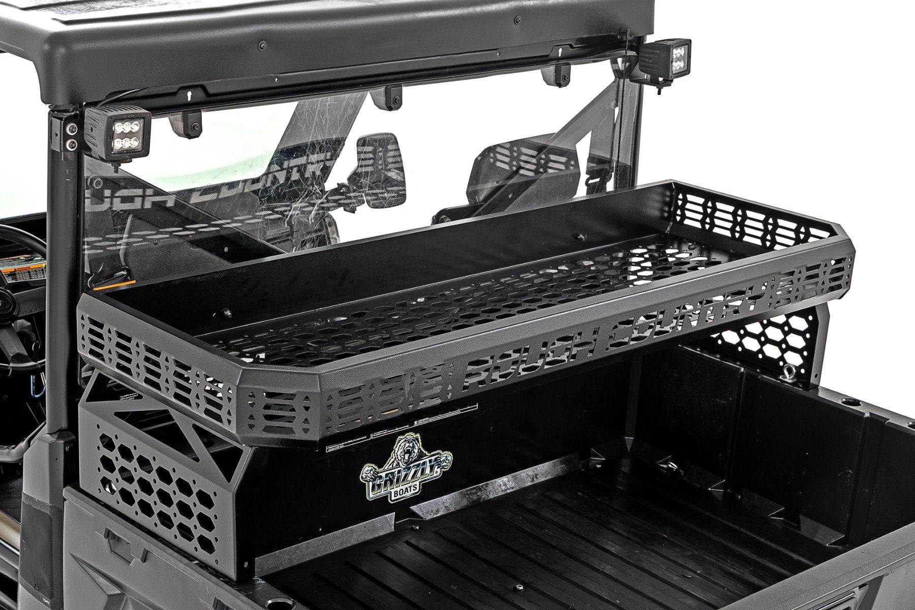 Rough Country Over Bed Cargo Rack Polaris Ranger/Can-Am Defender -1