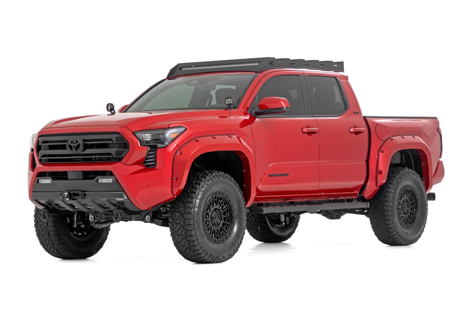 Rough Country BA2 Running Boards Side Step Bars Double Cab for Tacoma 24-25 41013A