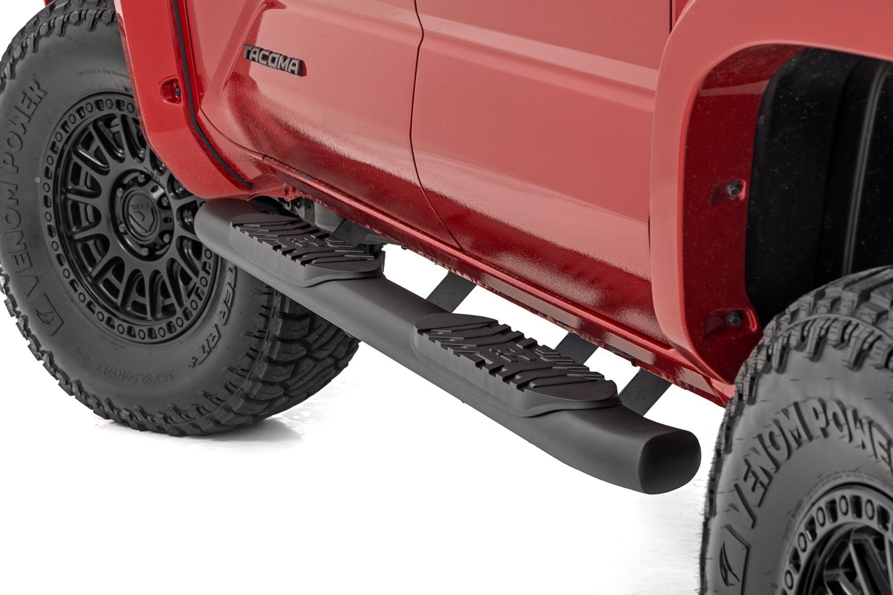 Rough Country Oval Nerf Step Double Cab Black Toyota Tacoma 2024 21017