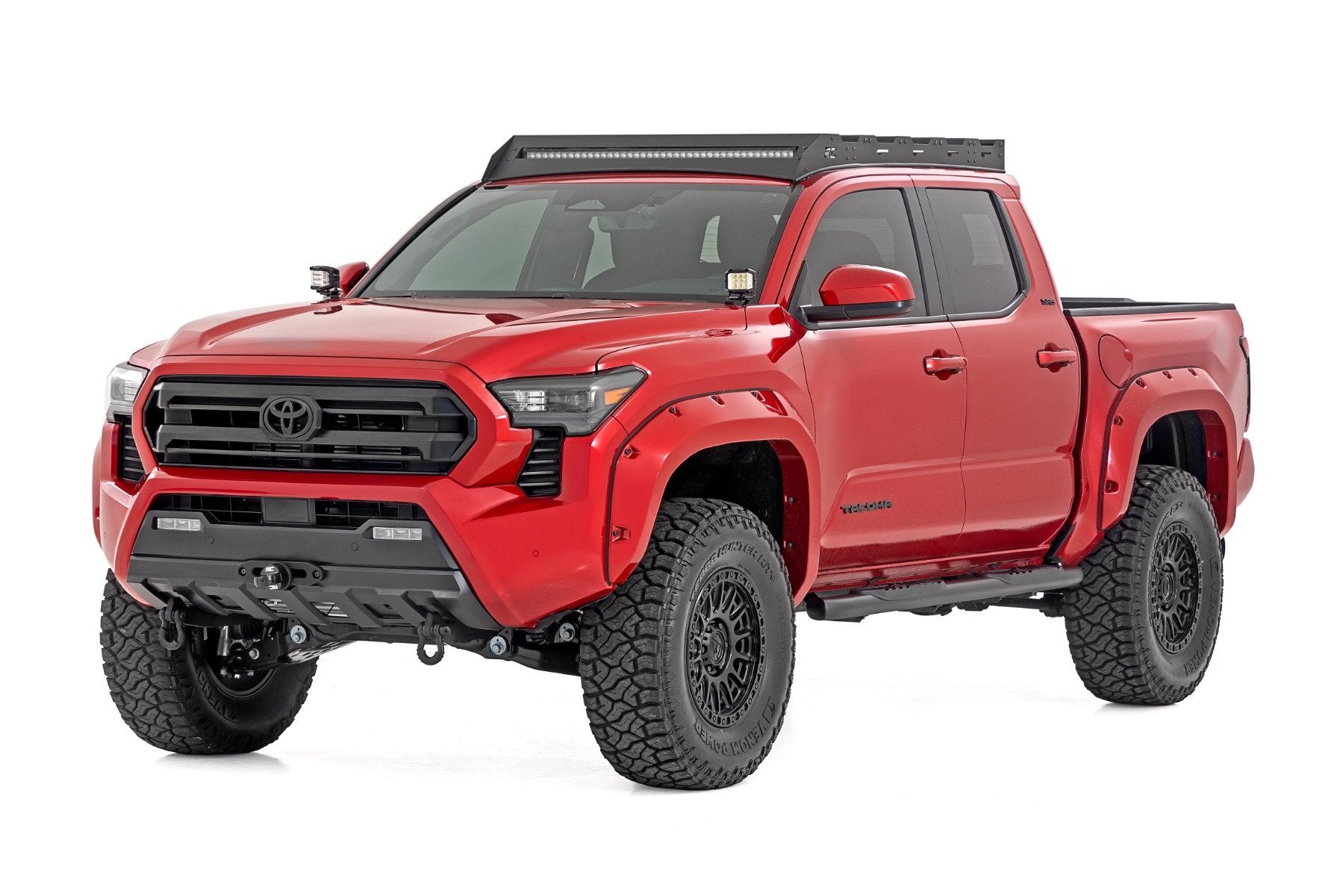 Rough Country Oval Nerf Step Double Cab Black Toyota Tacoma 2024 21017