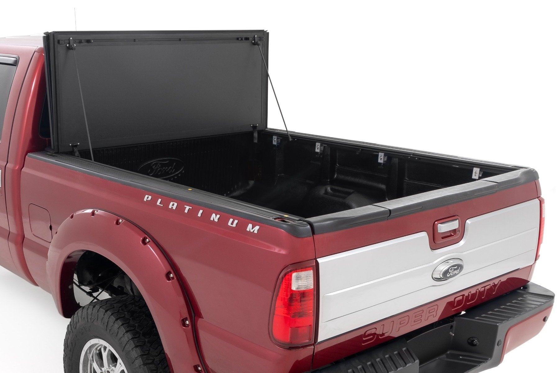 Rough Country Hard Tri-Fold Flip Up Bed Cover 6'10" Bed Ford SuperDuty 08-16 49214651