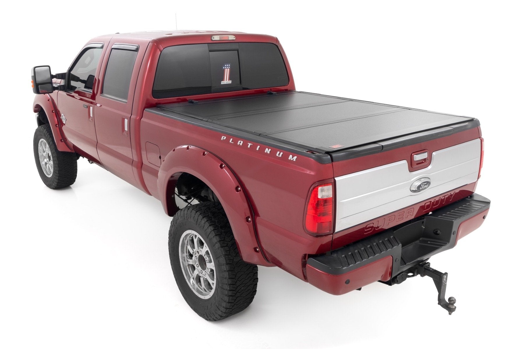 Rough Country Hard Tri-Fold Flip Up Bed Cover 6'10" Bed Ford SuperDuty 08-16 49214651