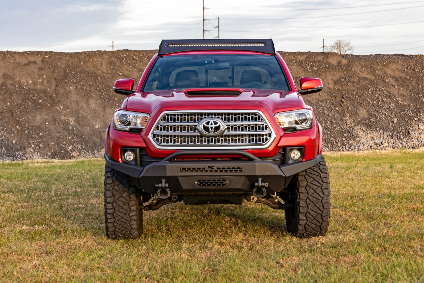 Rough Country Roof Rack w/ Front 40" LED Light for Toyota Tacoma Crew Cab 05-23 73107