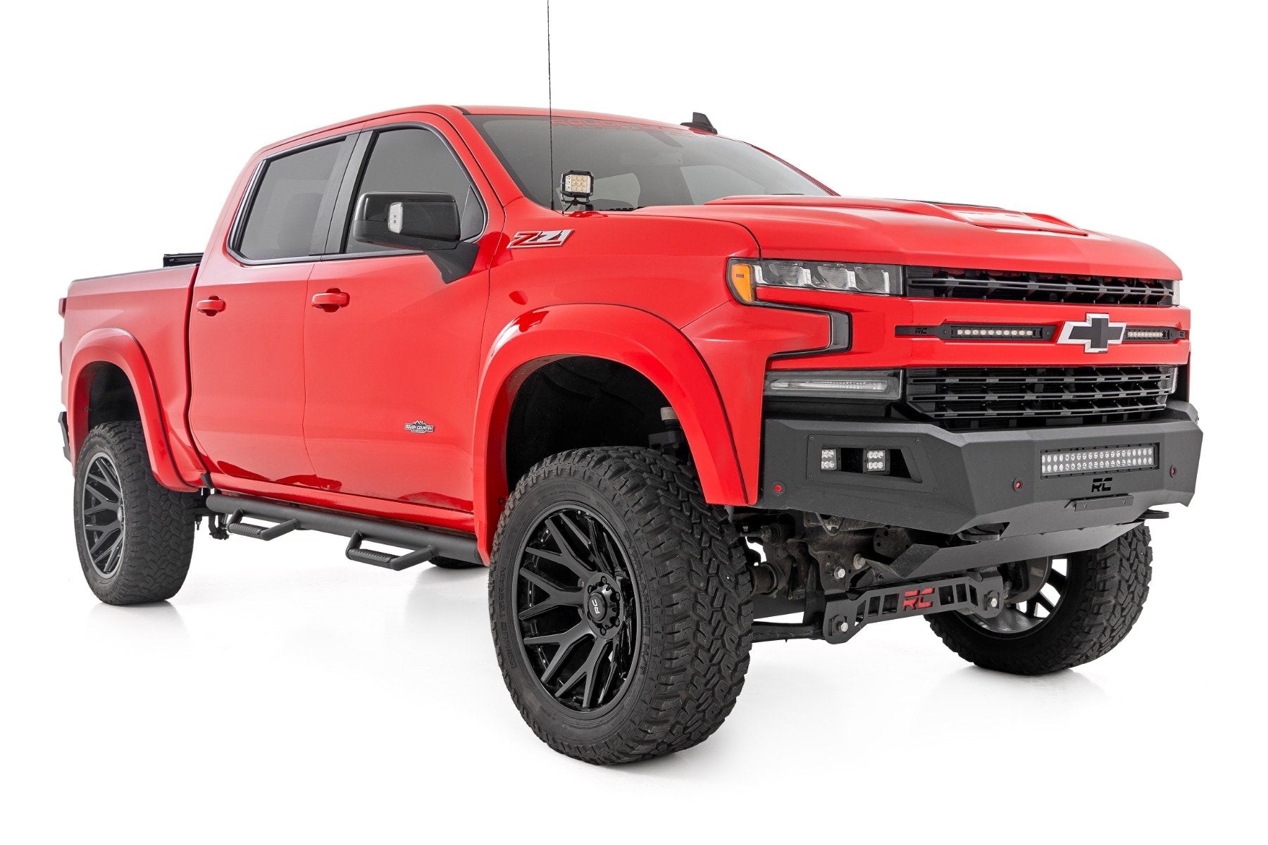 Rough Country Nerf Steps Cab Length Crew Cab Chevy/GMC 1500/2500HD/3500HD 19-24 RCC1980CCB