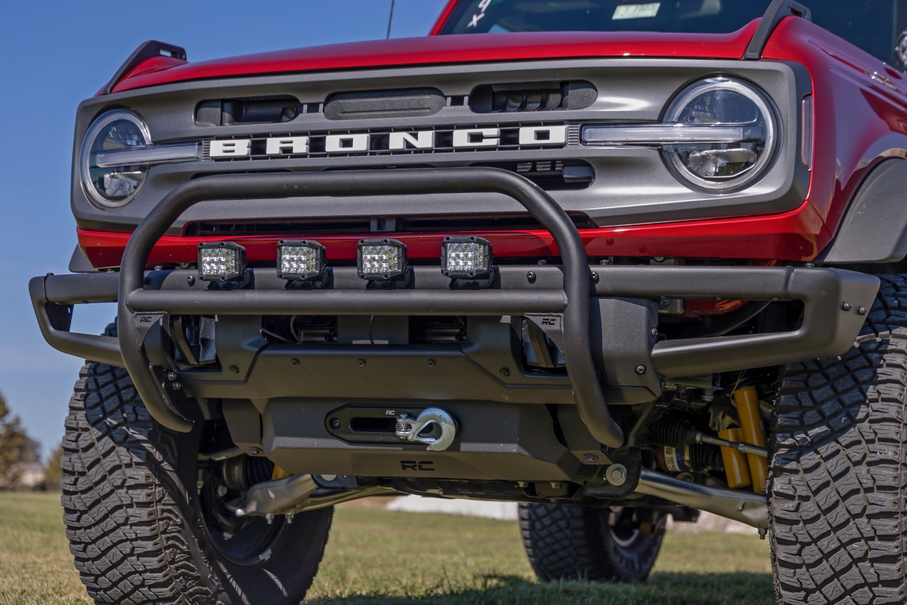 Rough Country Nudge Bar 20" Chrome LED OE Modular Steel Ford Bronco 21-22 51103