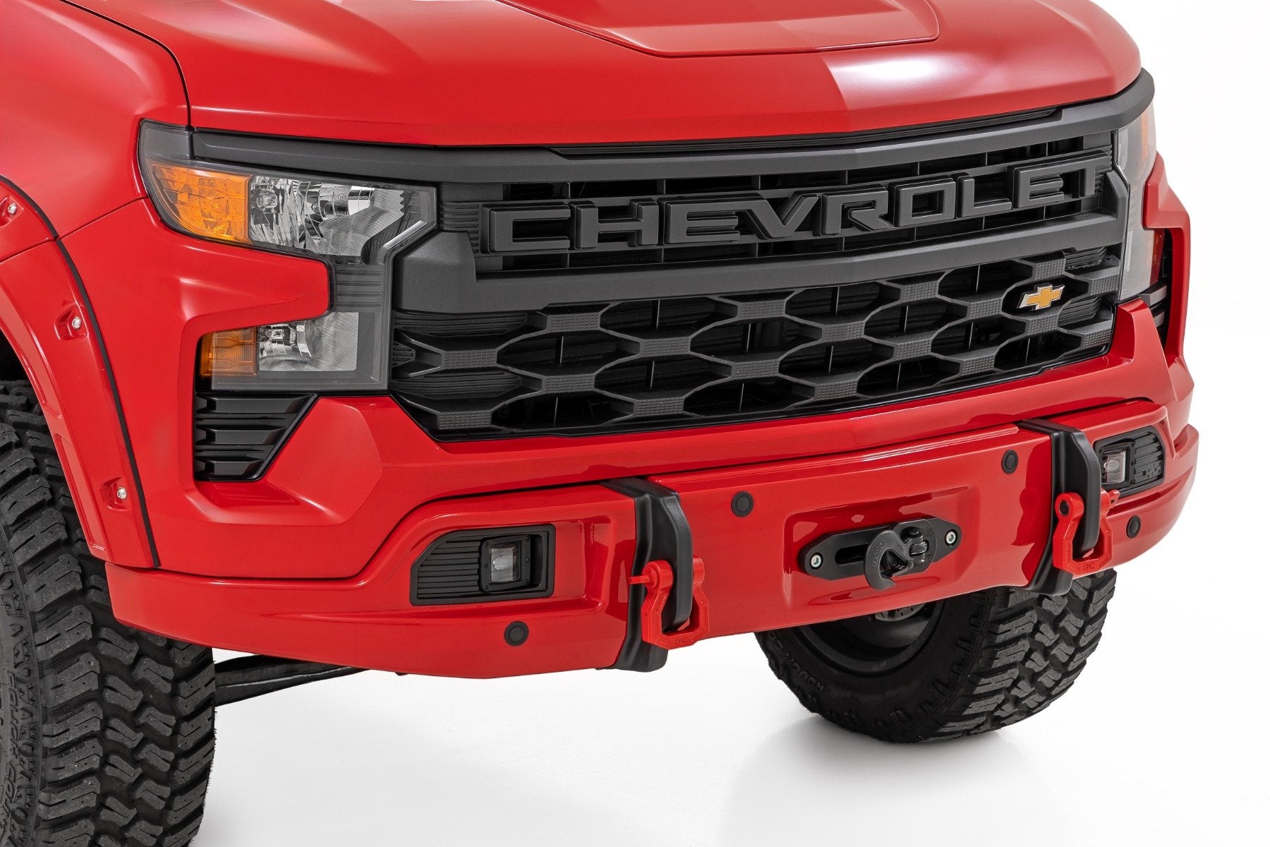 Rough Country GB8 Mosaic Black | 2023+ Silverado Metal Bumper / Plastic Cover 13006-GB8