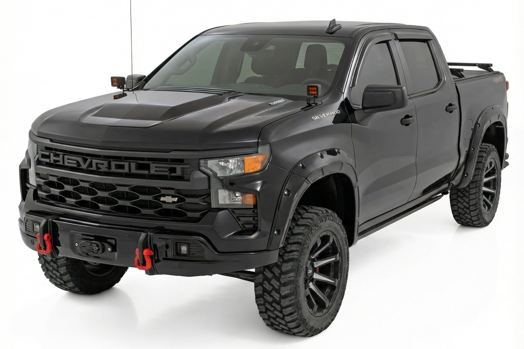 Rough Country Front FXS Bumper 12000S GB8 Mosaic Black Chev Silverado 1500 23-26 13007-GB8