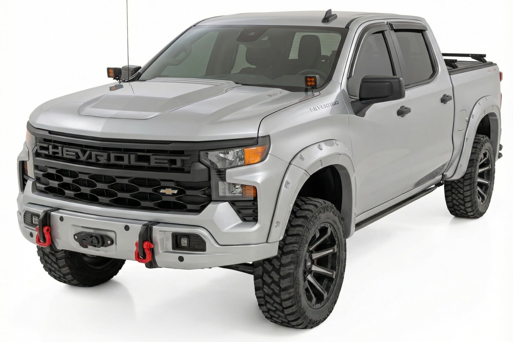 Rough Country FXS Bumper 12000S GAN Silver Ice Metallic Silverado 1500 23-26 13007-GAN