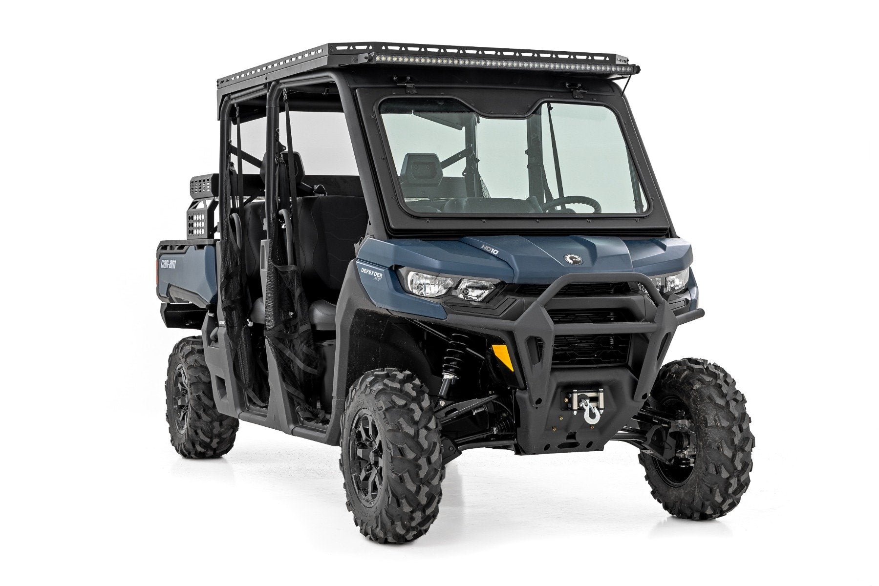 Rough Country LED Light | Deck Roof | 50" Blk Single Row | Can-Am Defender MAX HD10