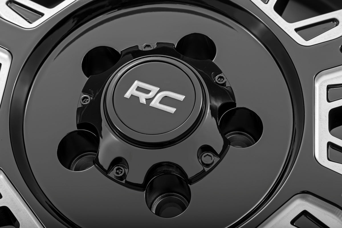 Rough Country 86 Series Wheel | One-Piece | Gloss Black | 20x10 | 8x170 | -19mm 86201011A