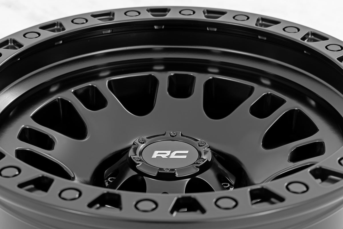 Rough Country 82 Series Wheel One-Piece Semi Gloss Black 18x9 6x135 -12mm 82181217A