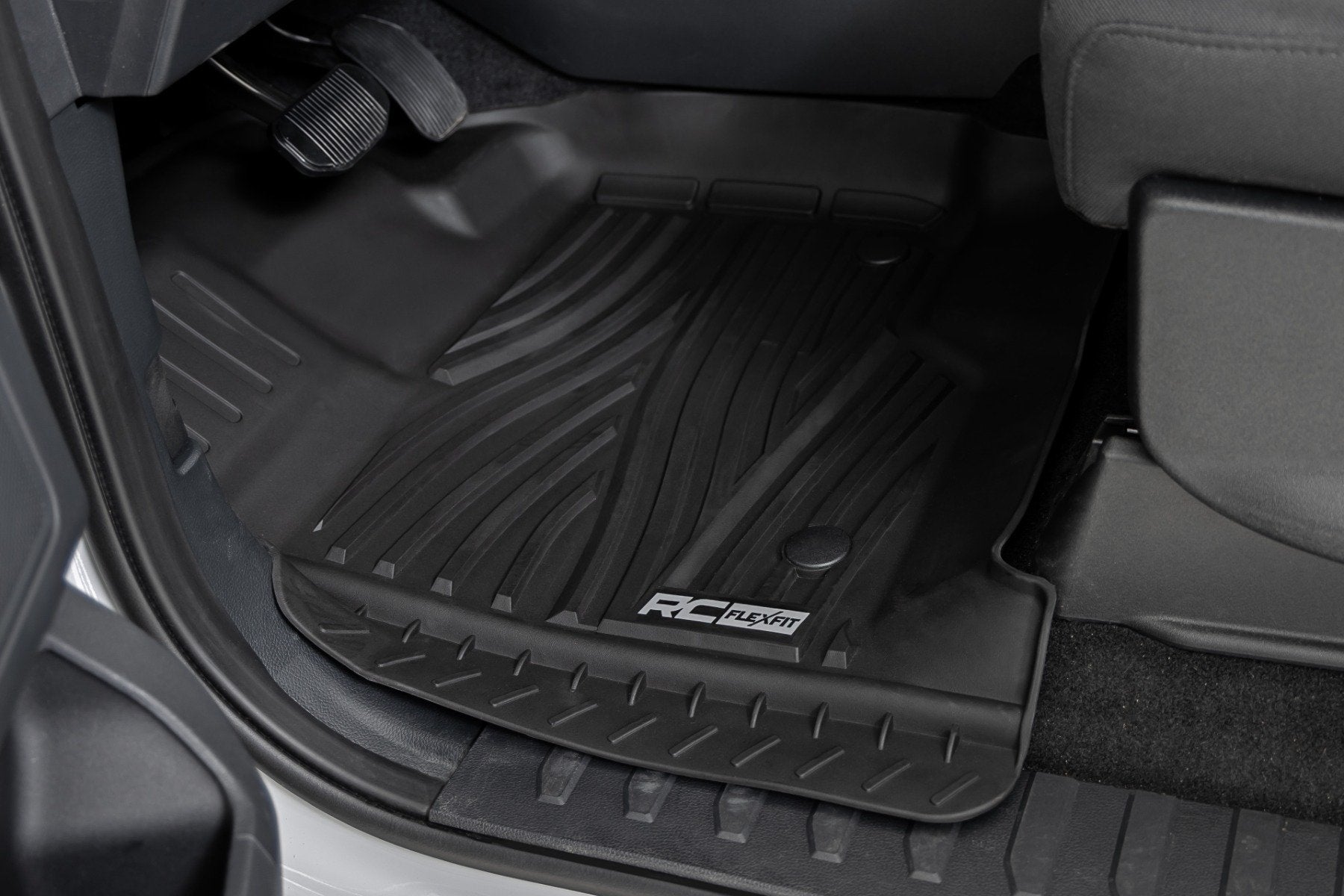 Rough Country Flex-Fit Floor Mats FR & RR for Ford F150/Lightning/Raptor 17-25 FF-51512