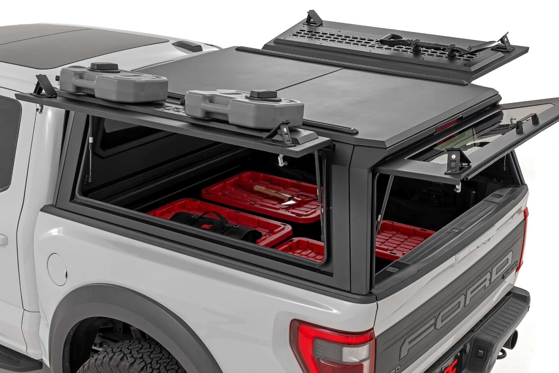 Rough Country Truck Bed Cap | Modular | 5'7" Bed | for Ford F-150 2021-2025 73400