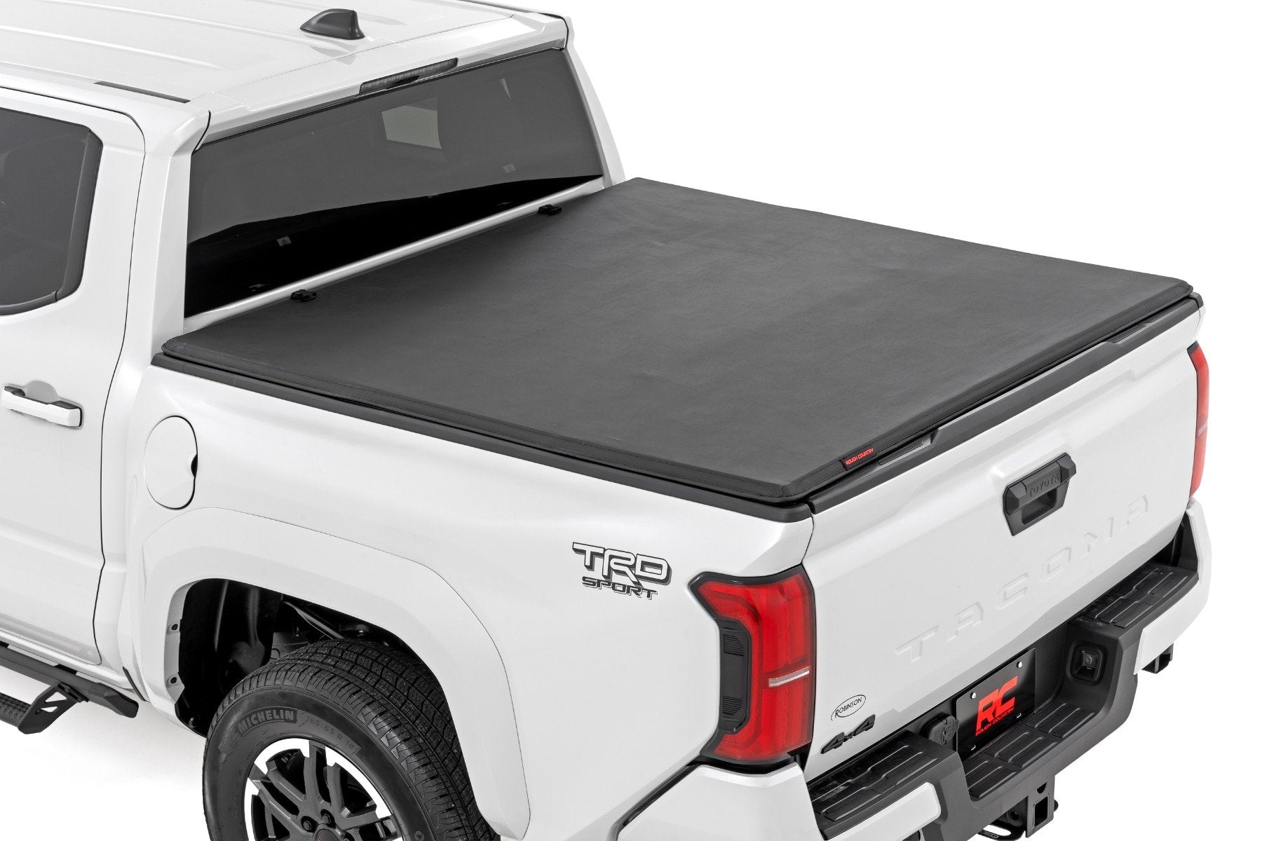 Rough Country Soft Tri-Fold Bed Cover | 5' Bed | Dbl Cab | for Toyota Tacoma 2WD/4WD (24-26) 41716505A
