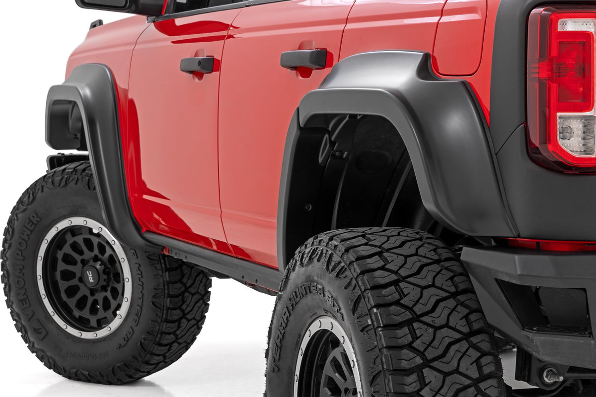 Rough Country Fender Flares | N4 Wimbledon White | for Ford Bronco 4WD 21-26 O-F12124-N4