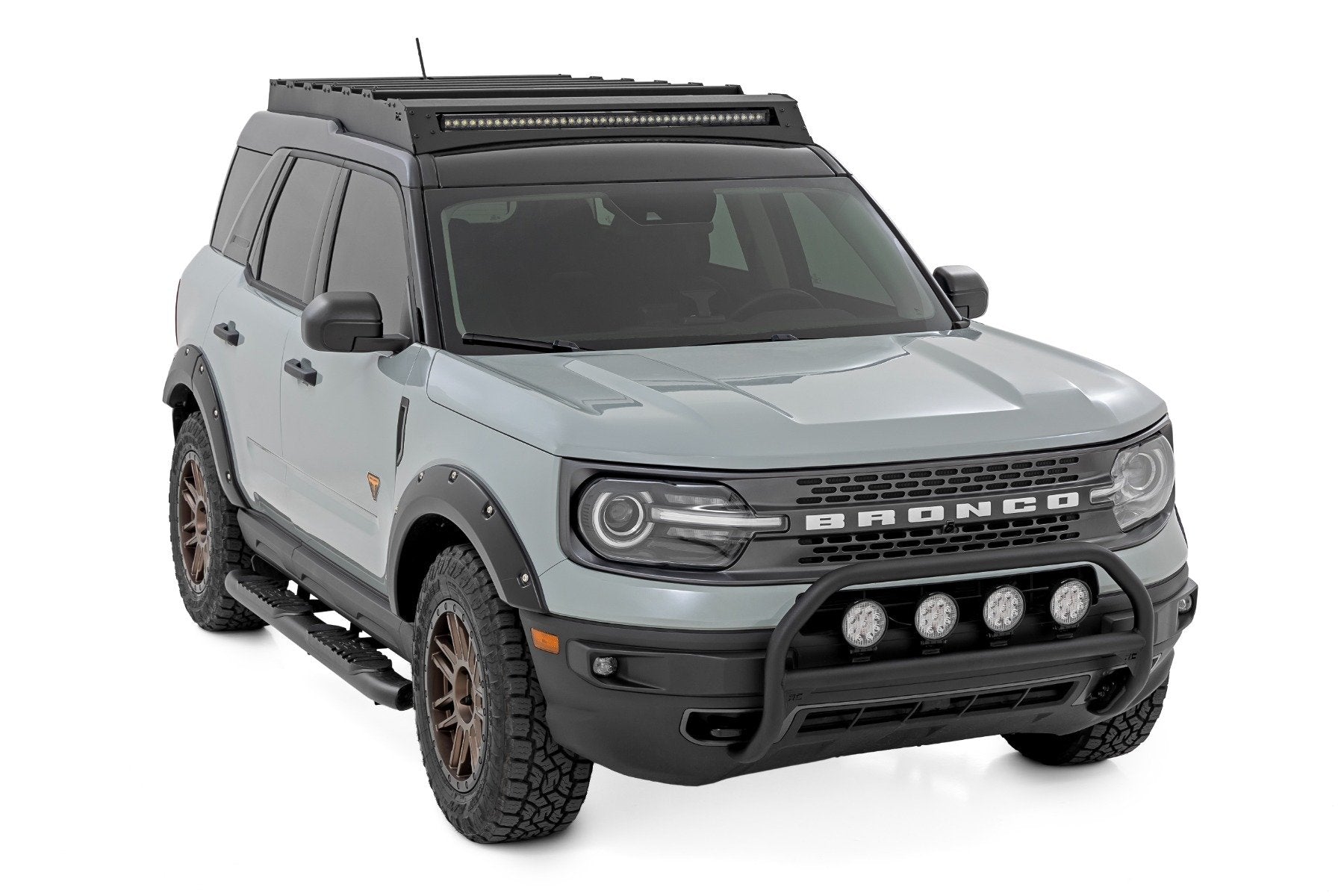Rough Country Nudge Bar w/ Tow Hooks Spectrum LED for Ford Bronco Sport (21-24) 51157