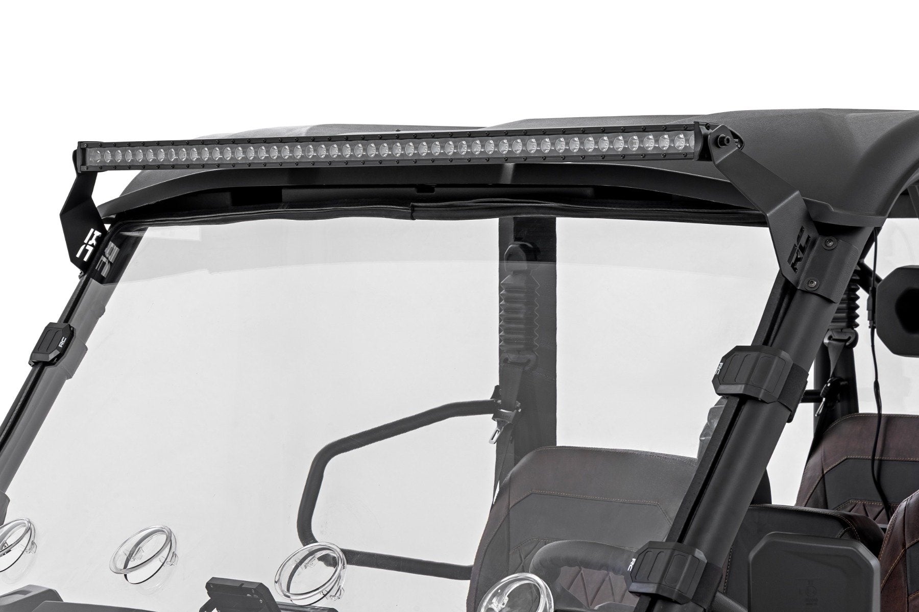 Rough Country LED Light Mount | 50" Black Single Row | CFMOTO UFORCE U10 Pro