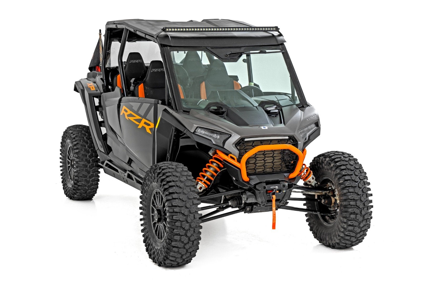 Rough Country LED Light Kit Front Mount 40" Black-Series Single Row Polaris RZR XP 4 1000 2024 93180