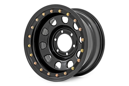 Steel Simulated Bead Lock Black 15x10 5x4.5 3.30 Bore -39