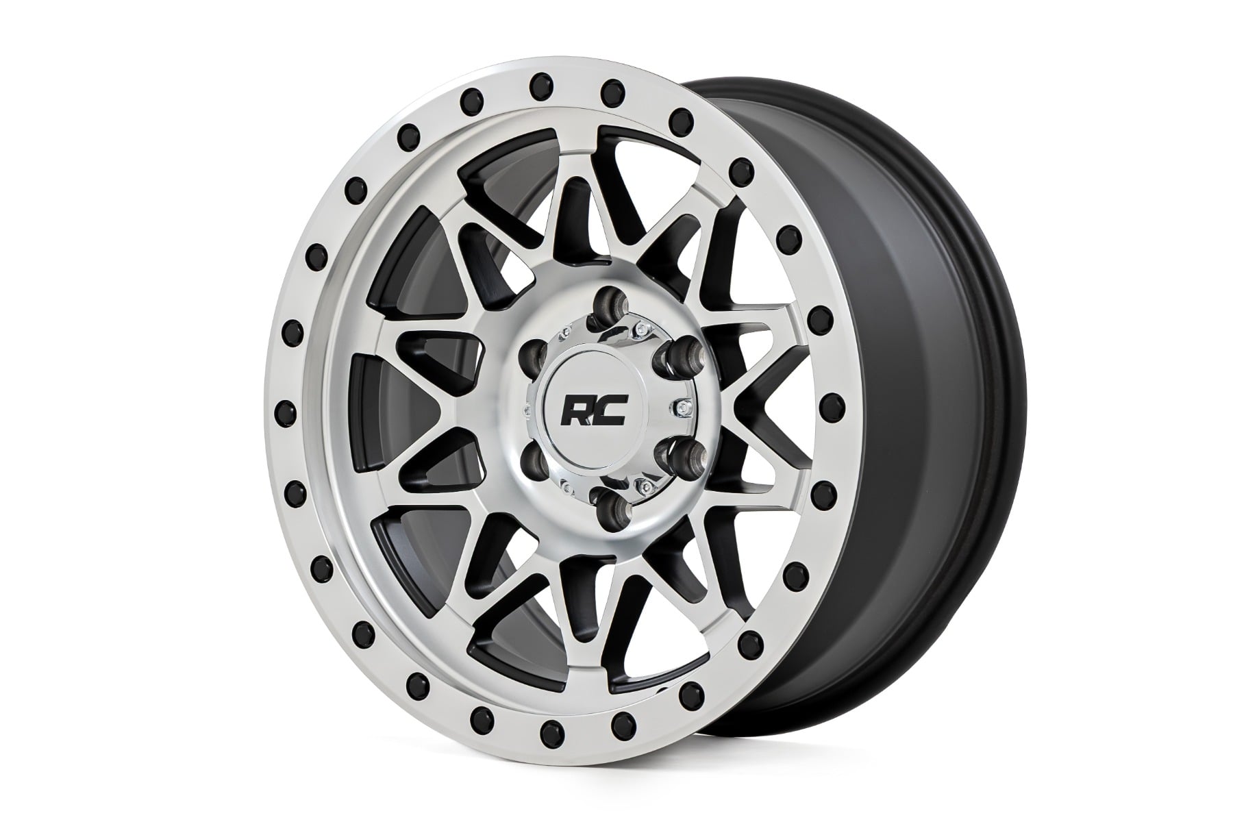 Rough Country 78 Series Wheel Simulated Beadlock Full Machine 18x9 6x5.5 -12mm 78181212C