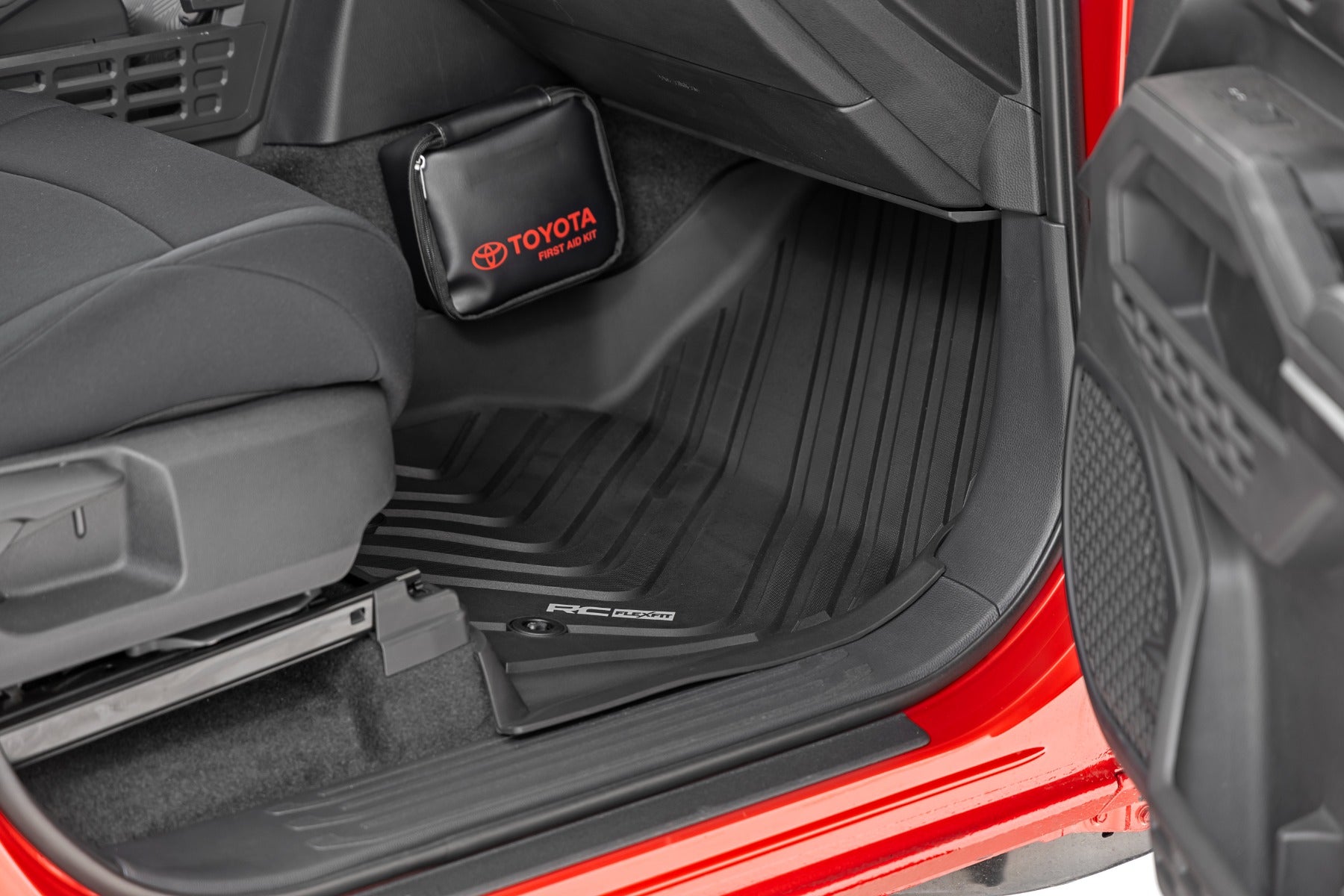 Rough Country Flex Fit Floor Mats Front Crew for Toyota Tacoma 24-25 FF-7122