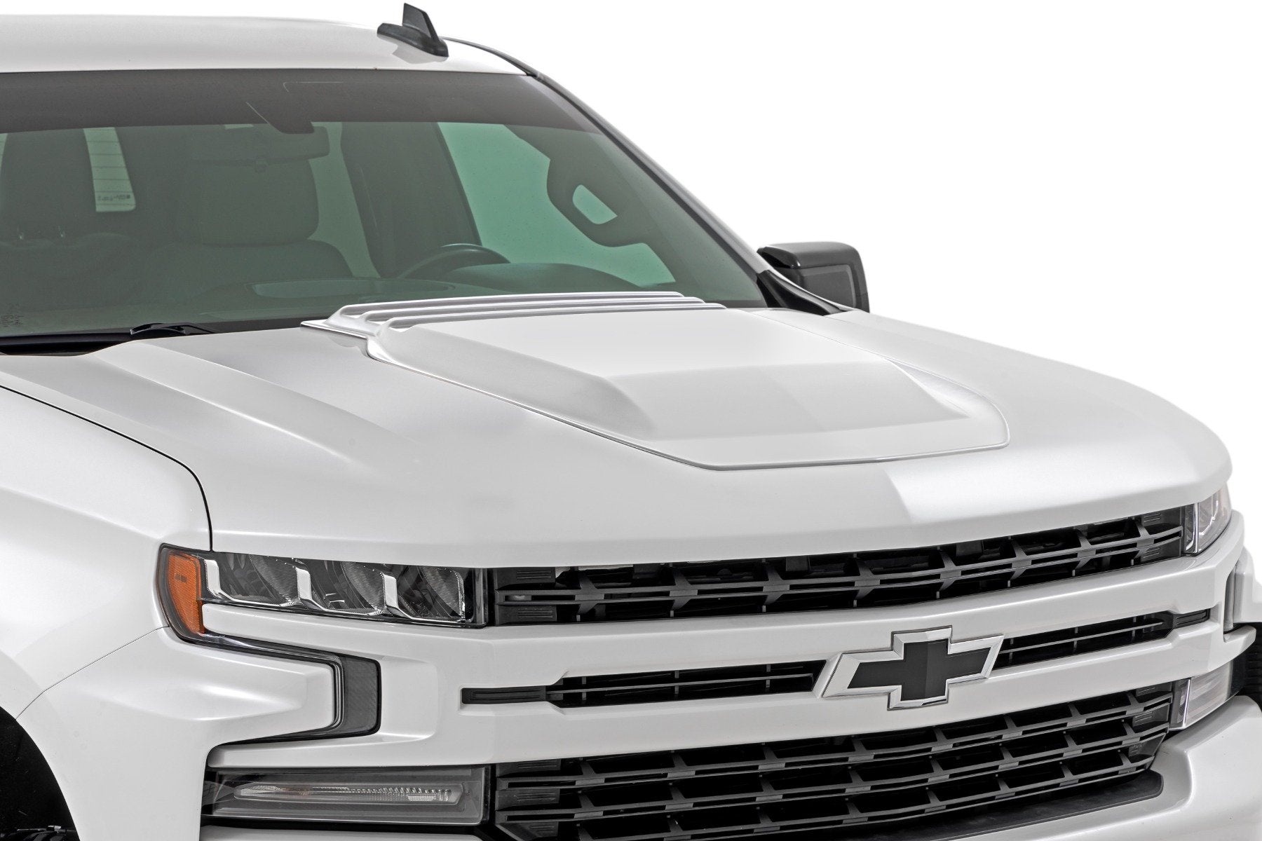 Rough Country Hood Scoop GAZ Summit White 19-24 Silverado 1500 HS10010-GAZ