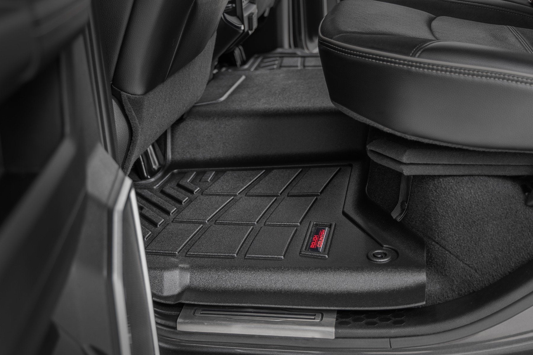 Rough Country Heavy Duty Floor Mats Frt/Rear 99-07 for Ford Super Duty Crew Cab SM31430