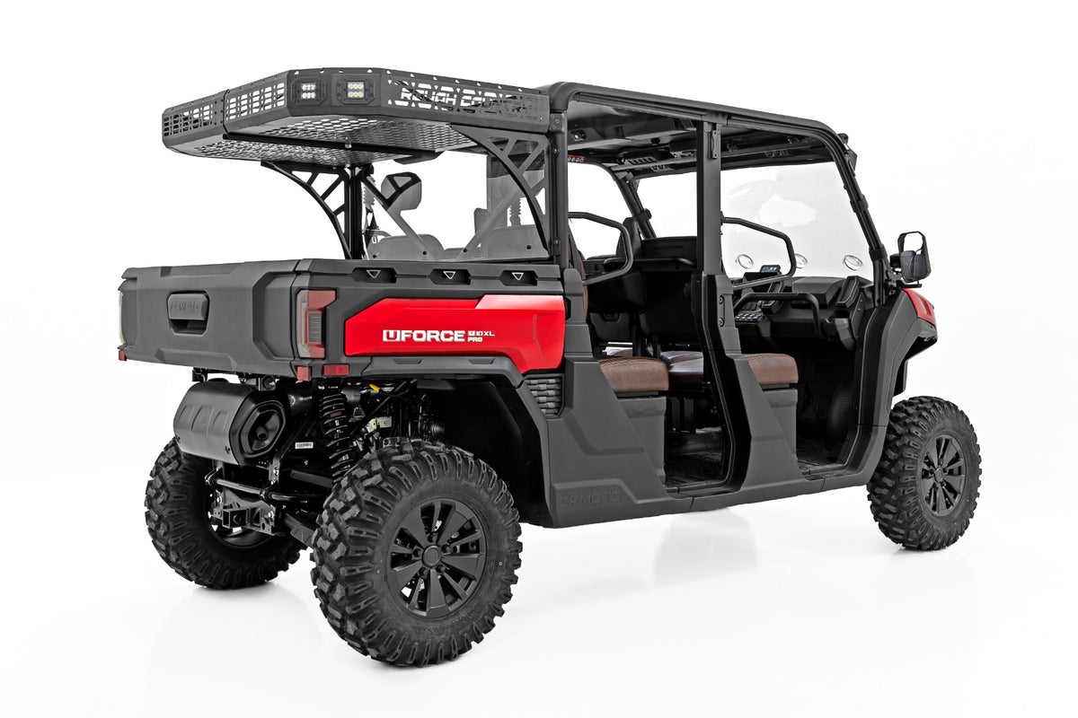 Rough Country Cargo Rack Dual 2" Black LED Pairs Flush Mount CFMOTO U10 1000 PRO 96133
