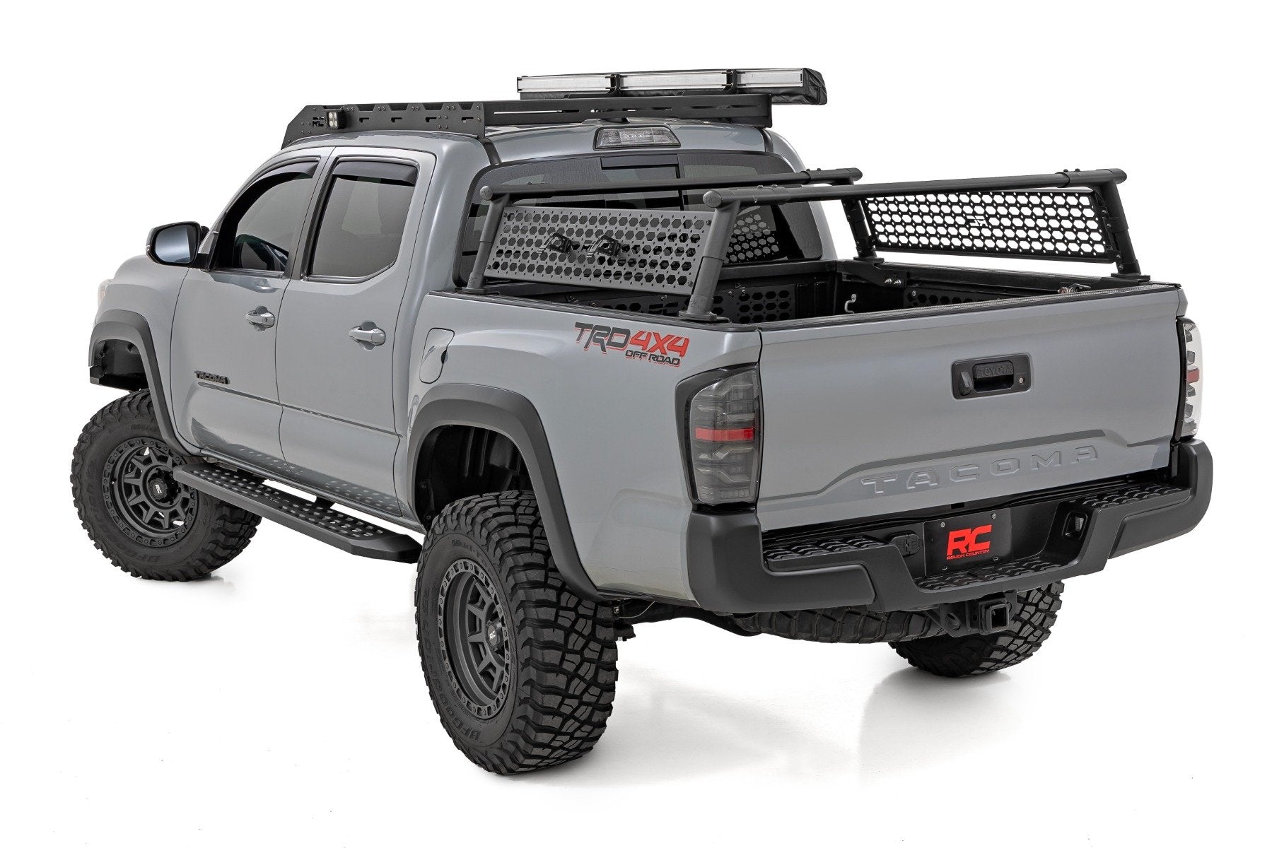 Rough Country RPT2 Running Board | Double Cab | Black | for Toyota Tacoma 2WD/4WD (2016-2023)