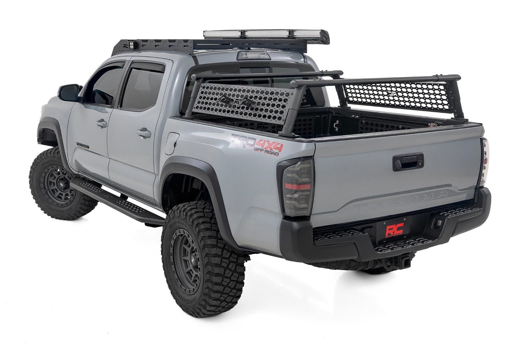 Rough Country OV2 Running Boards | Side Step Bars | Crew Cab | for Toyota Tacoma (2016-2023)
