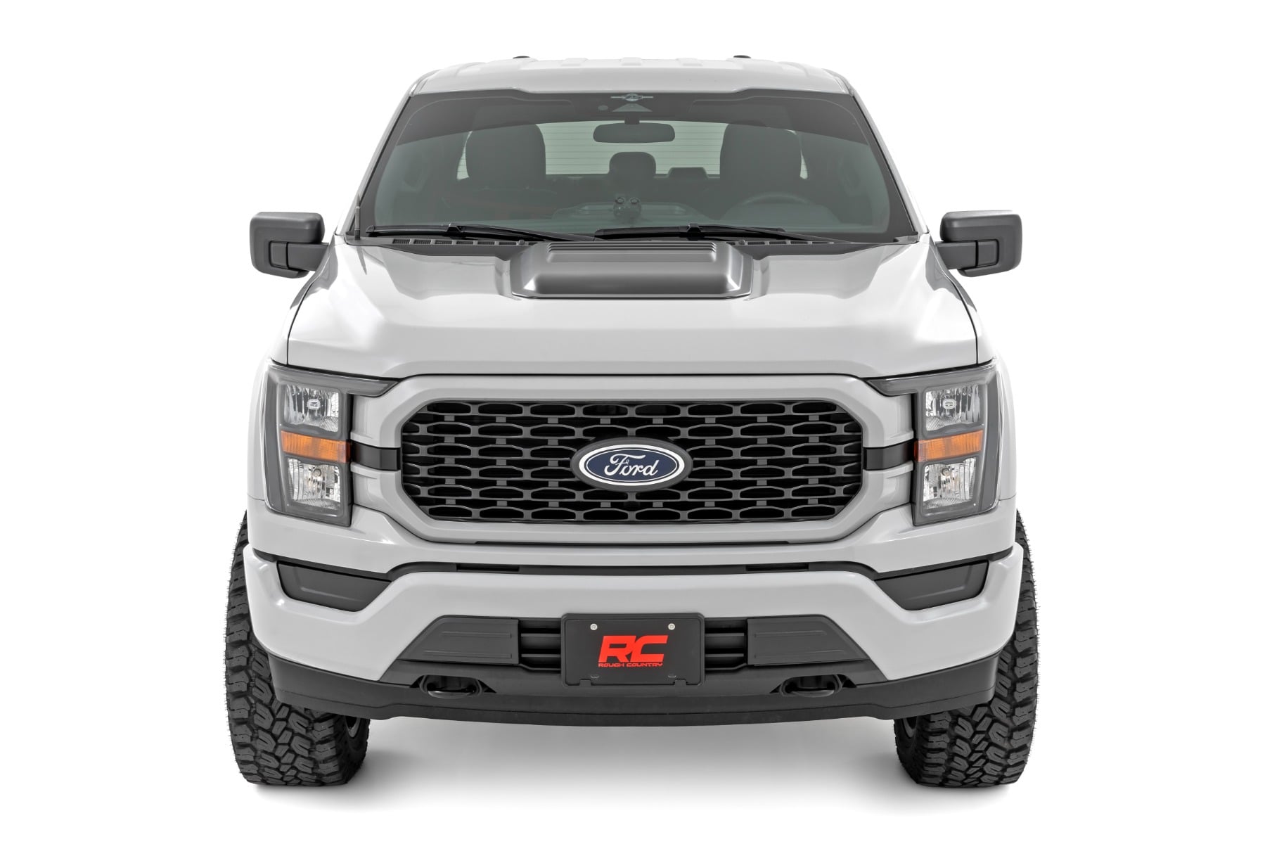 Rough Country Hood Scoop | M7 Carbonized Gray | for Ford F-150 (2021-2026) HS30010-M7