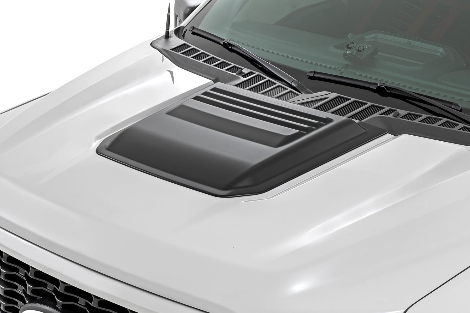 Rough Country Hood Scoop | M7 Carbonized Gray | for Ford F-150 (2021-2026) HS30010-M7