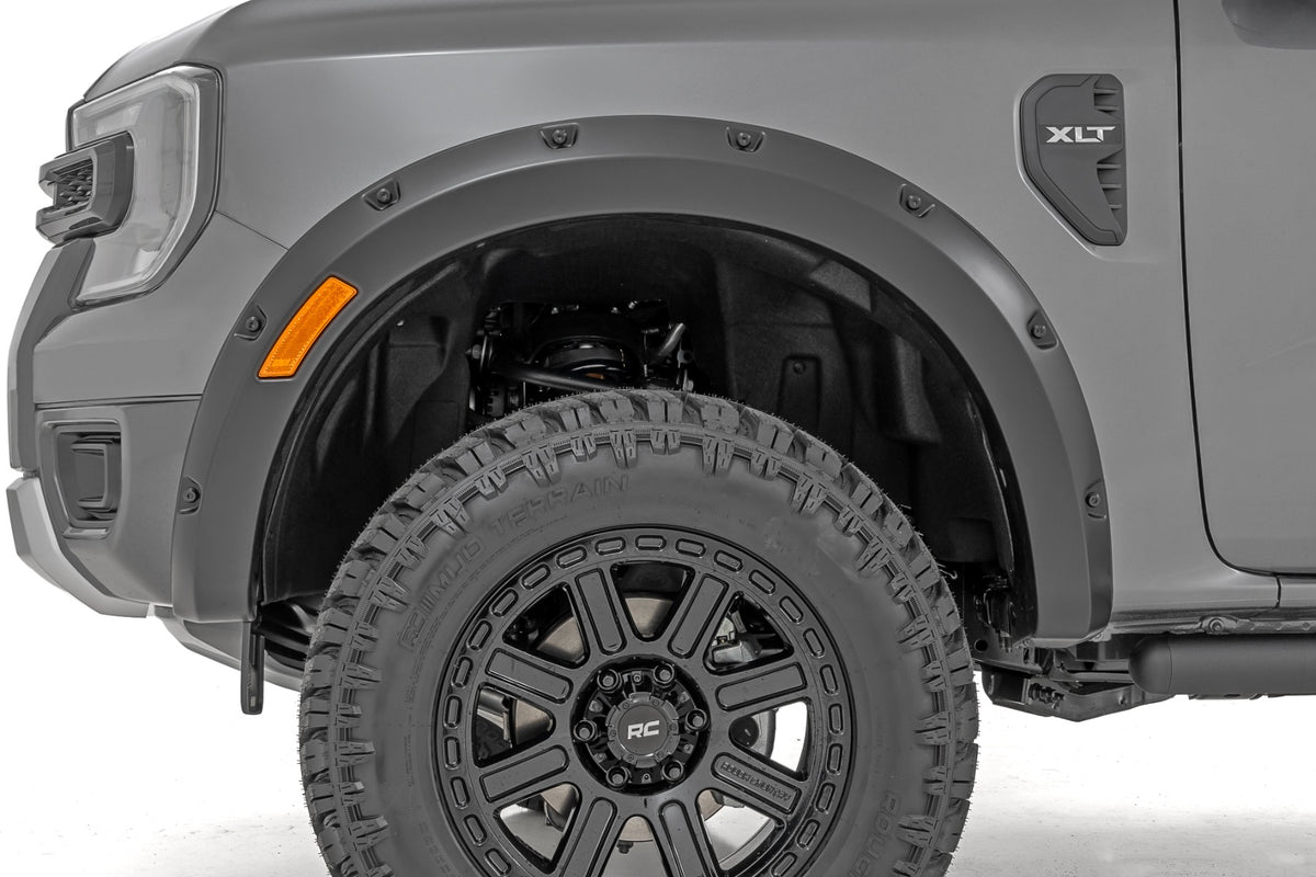 Rough Country Pocket Fender Flares | DR Avalanche | for Ford Ranger 2024-2026 F-F12401-DR