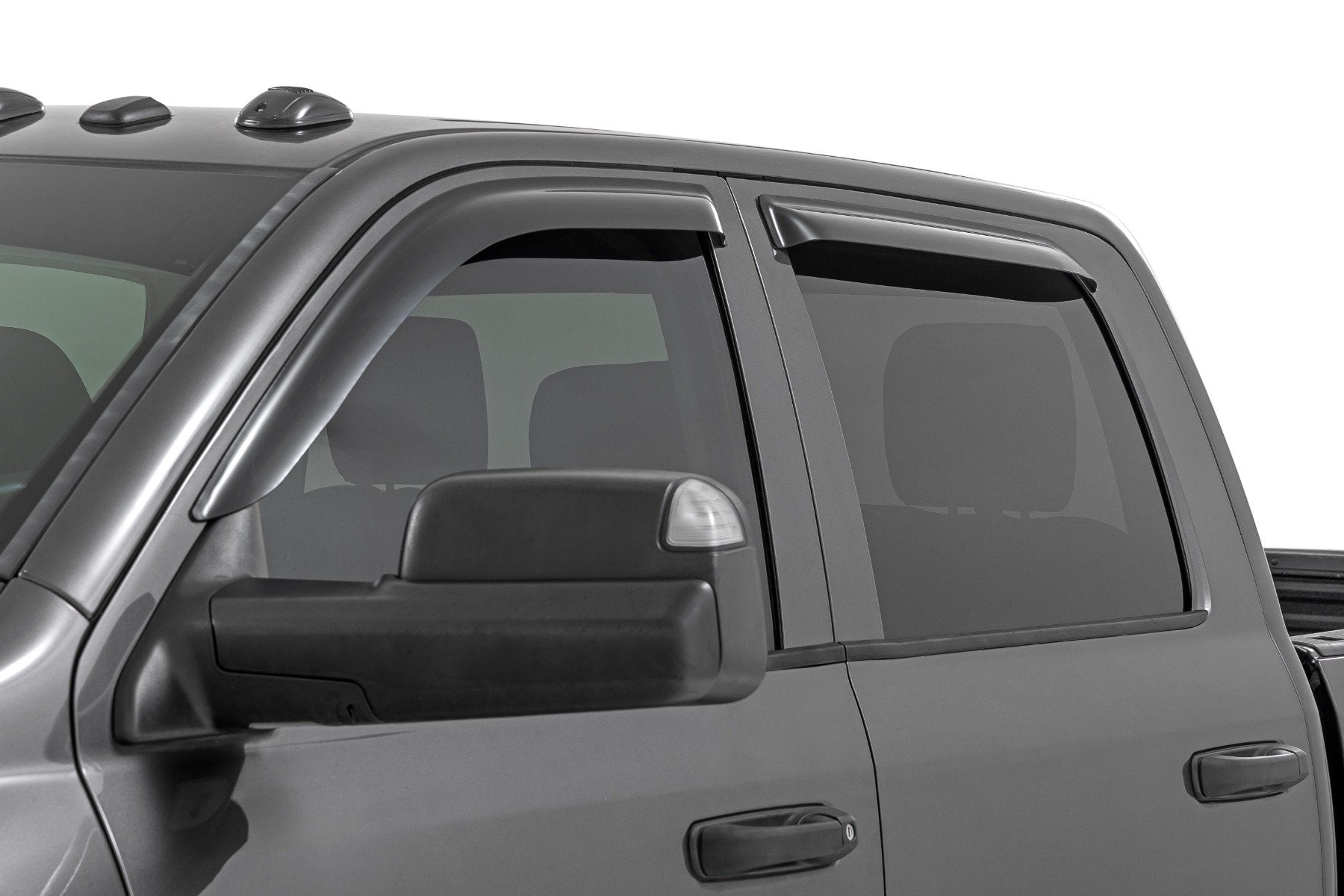 Rough Country Side Window Deflectors | Tape On Rain Guard | for Ram 1500 (09-18)/2500 (10-26)