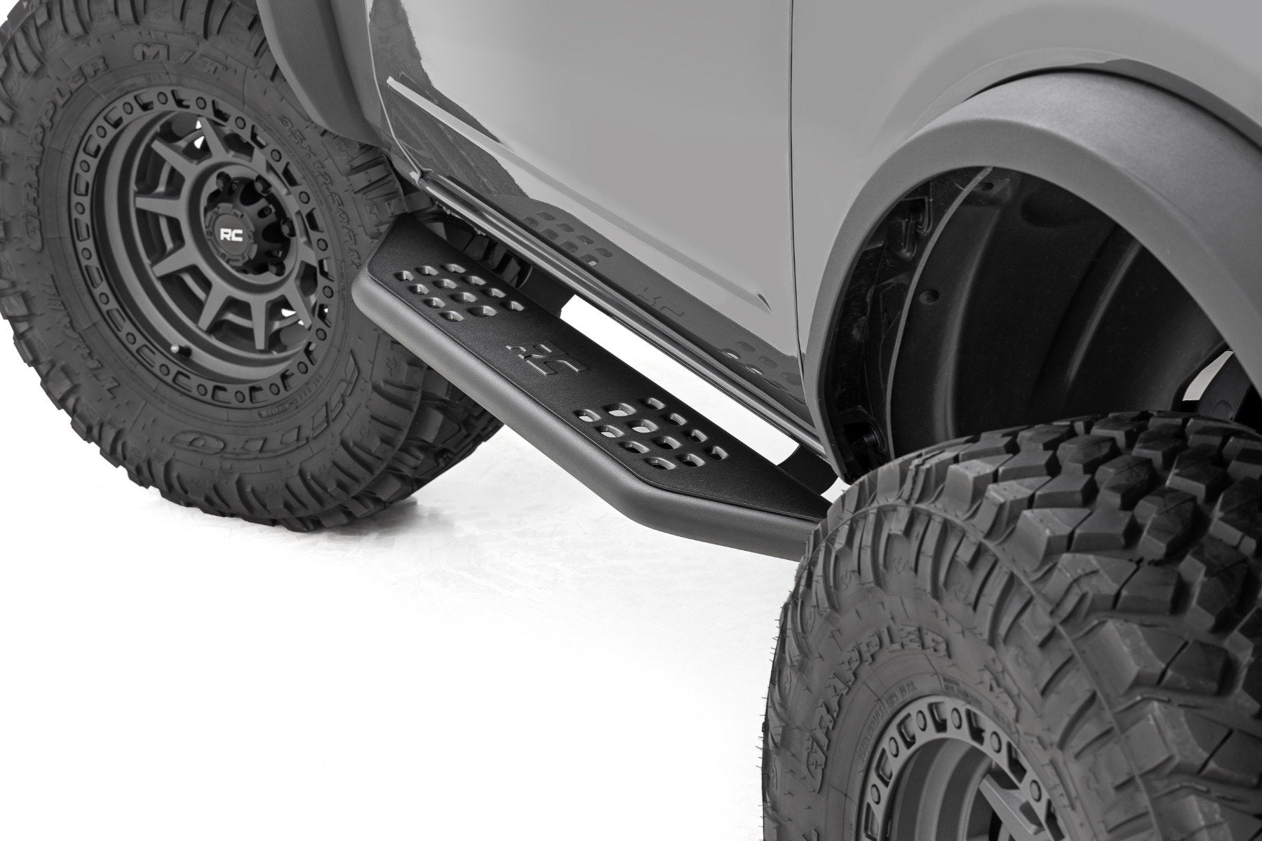 Rough Country OV2 Running Boards Side Step Bars 2-Door Bronco 21-24 14004