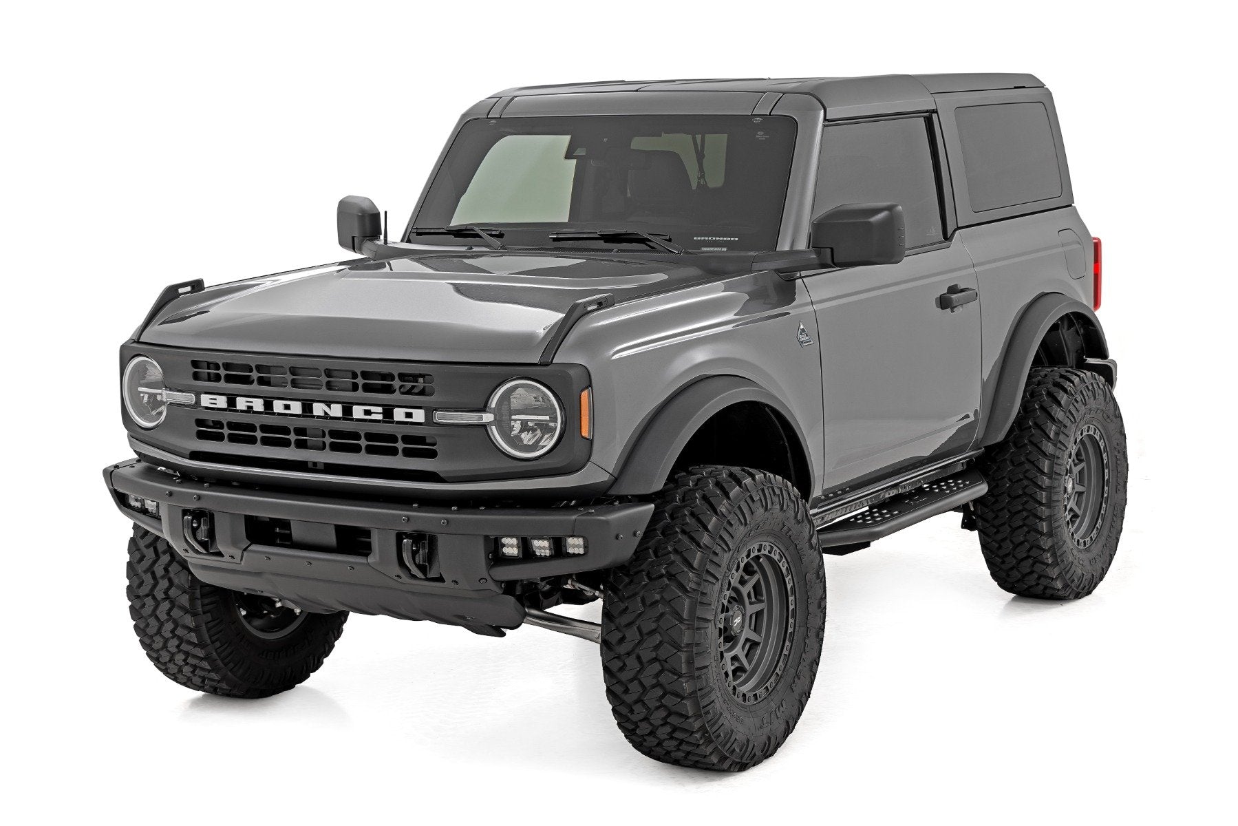 Rough Country OV2 Running Boards Side Step Bars 2-Door Bronco 21-24 14004