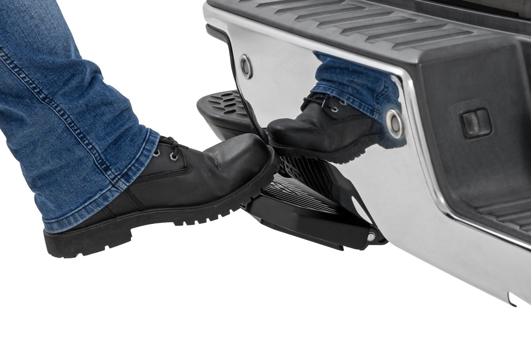 Rough Country Retractable Bed Step Manual Pull GM 1500 2WD/4WD 2014-2018 PW050052