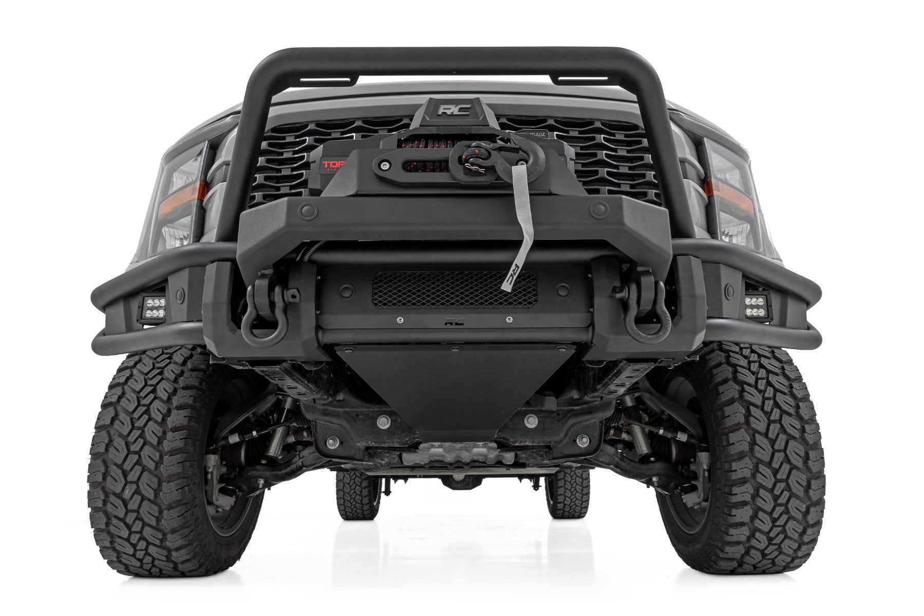Rough Country Front Bumper | Tubular | Winch Mount | for Ford F-150 2021-2023 51216W
