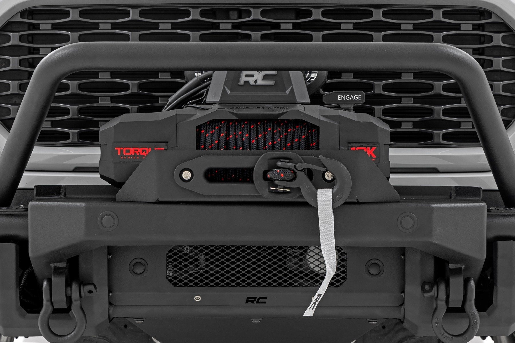 Rough Country Front Bumper | Tubular | Winch Mount | for Ford F-150 2021-2023 51216W