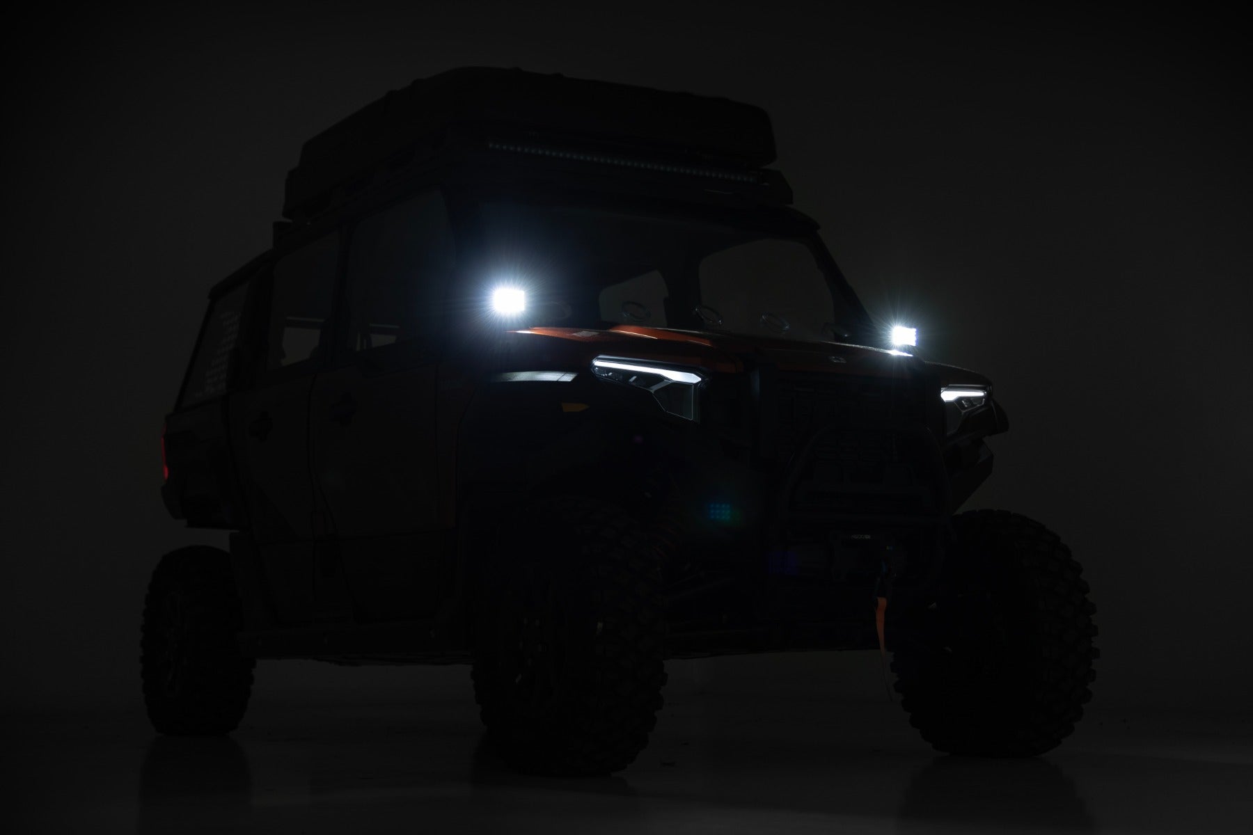 Rough Country LED Kit FRT Mount 2" Black Pair White DRL Polaris XPEDITION ADV 5 93302