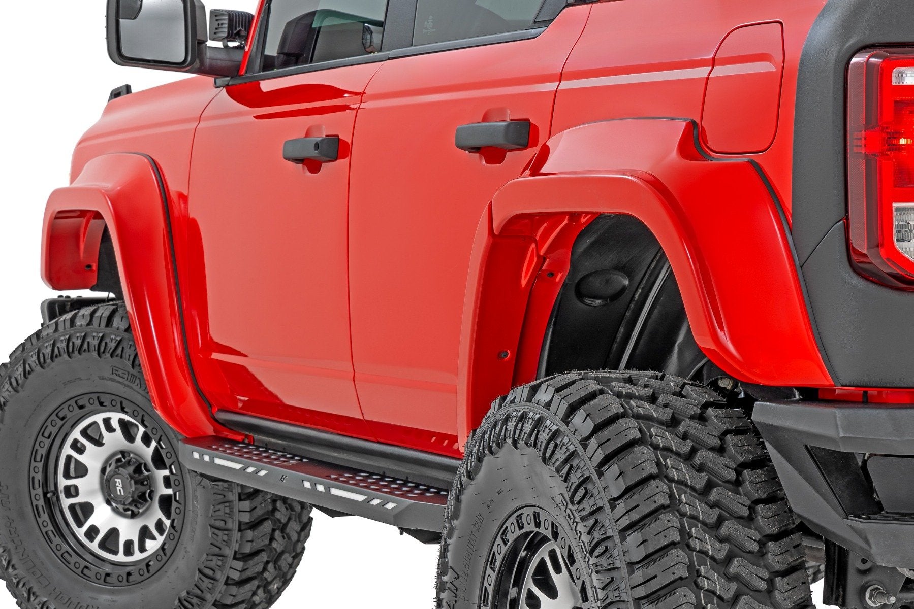 Rough Country Fender Flares | PQ Race Red | Ford Bronco 4WD (2021-2025) O-F12124-PQ