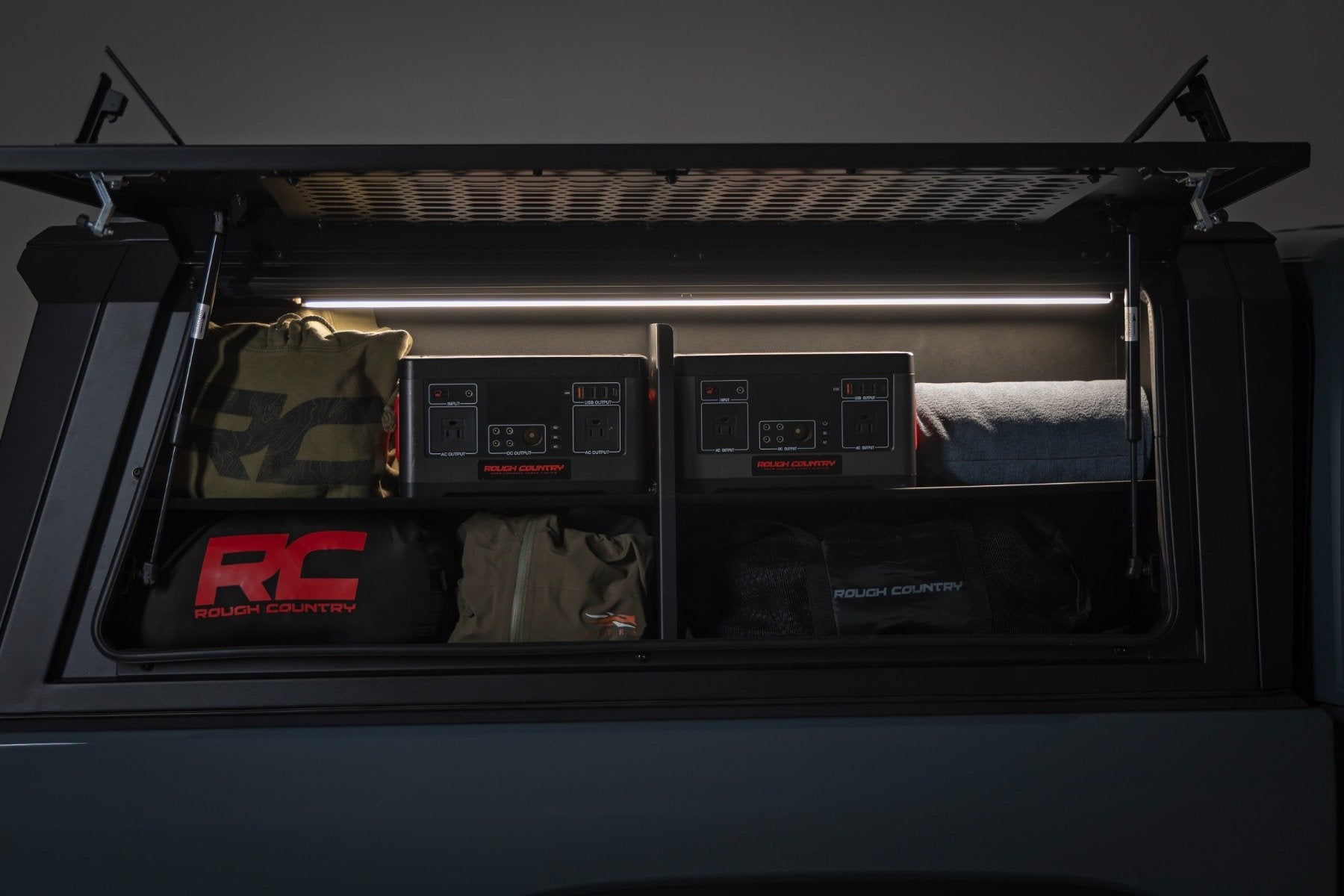 Rough Country Bed Cap Passenger Shelf Storage Bin for Jeep Gladiator JT 20-25 734055