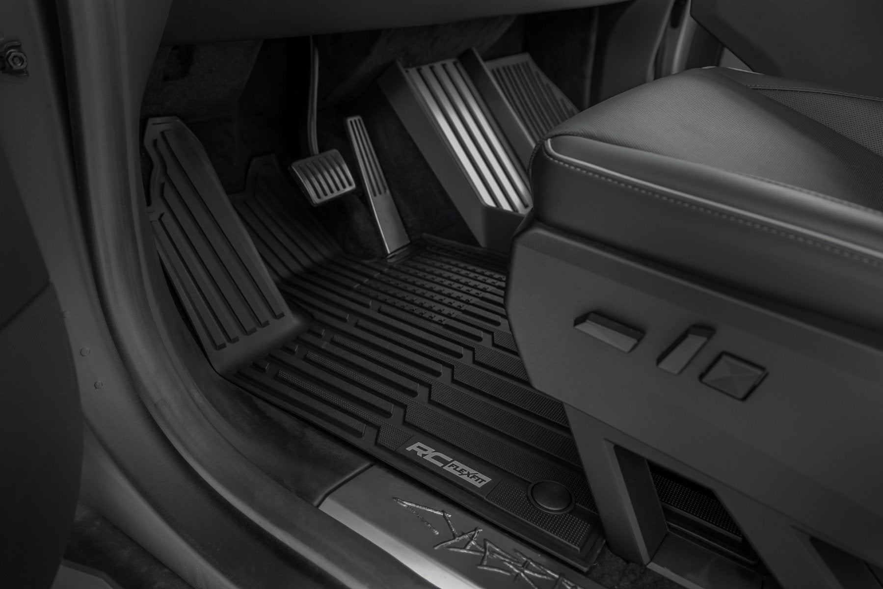 Rough Country Flex-Fit Floor Mats | FR & RR | for Tesla Cybertruck (2024) FF-71502