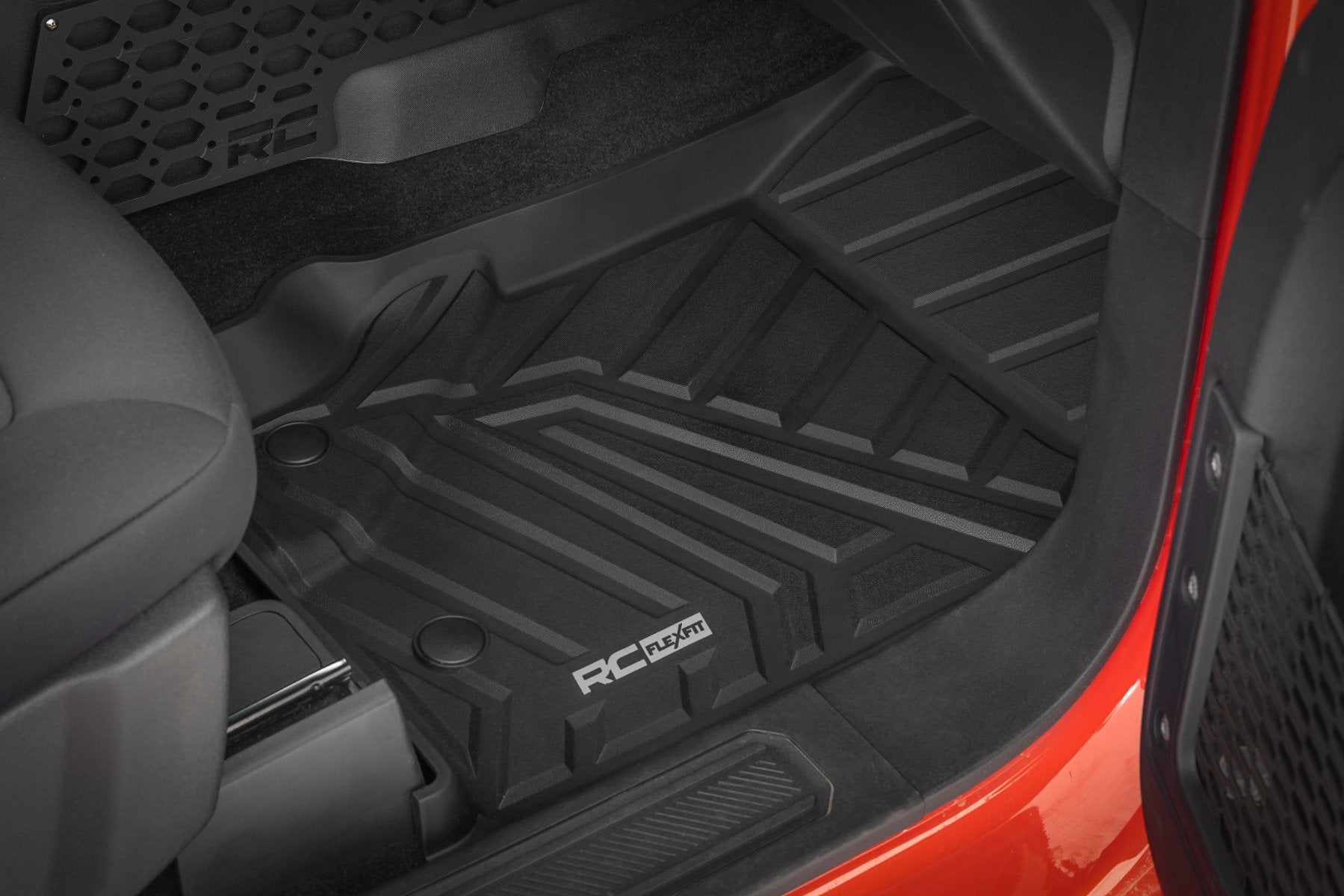 Rough Country Flex-Fit Floor Mats | Front & Rear | for Ford Bronco 4WD 2021-2025 FF-51602