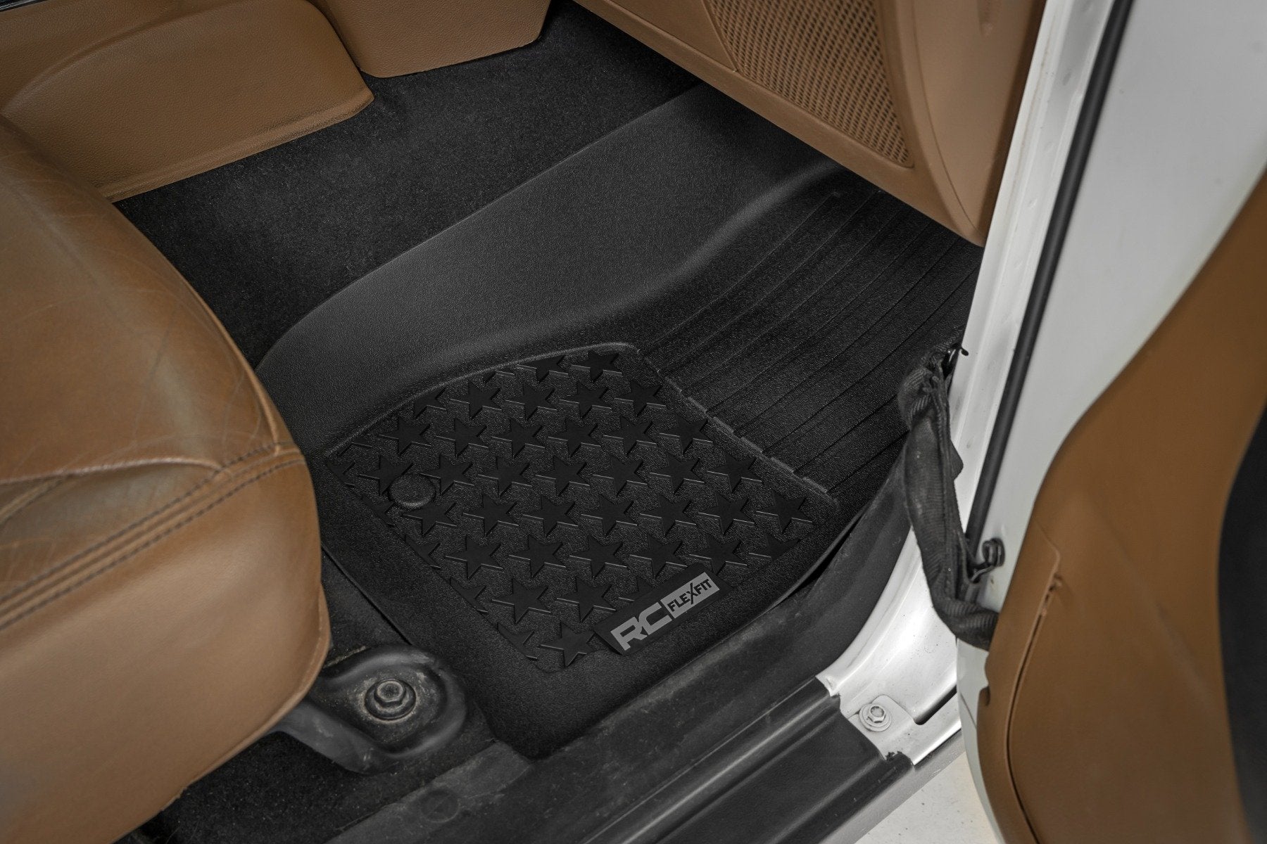 Rough Country Floor Mats FR 4DR for Jeep Wrangler Unlimited 4WD 14-18 FF-6141