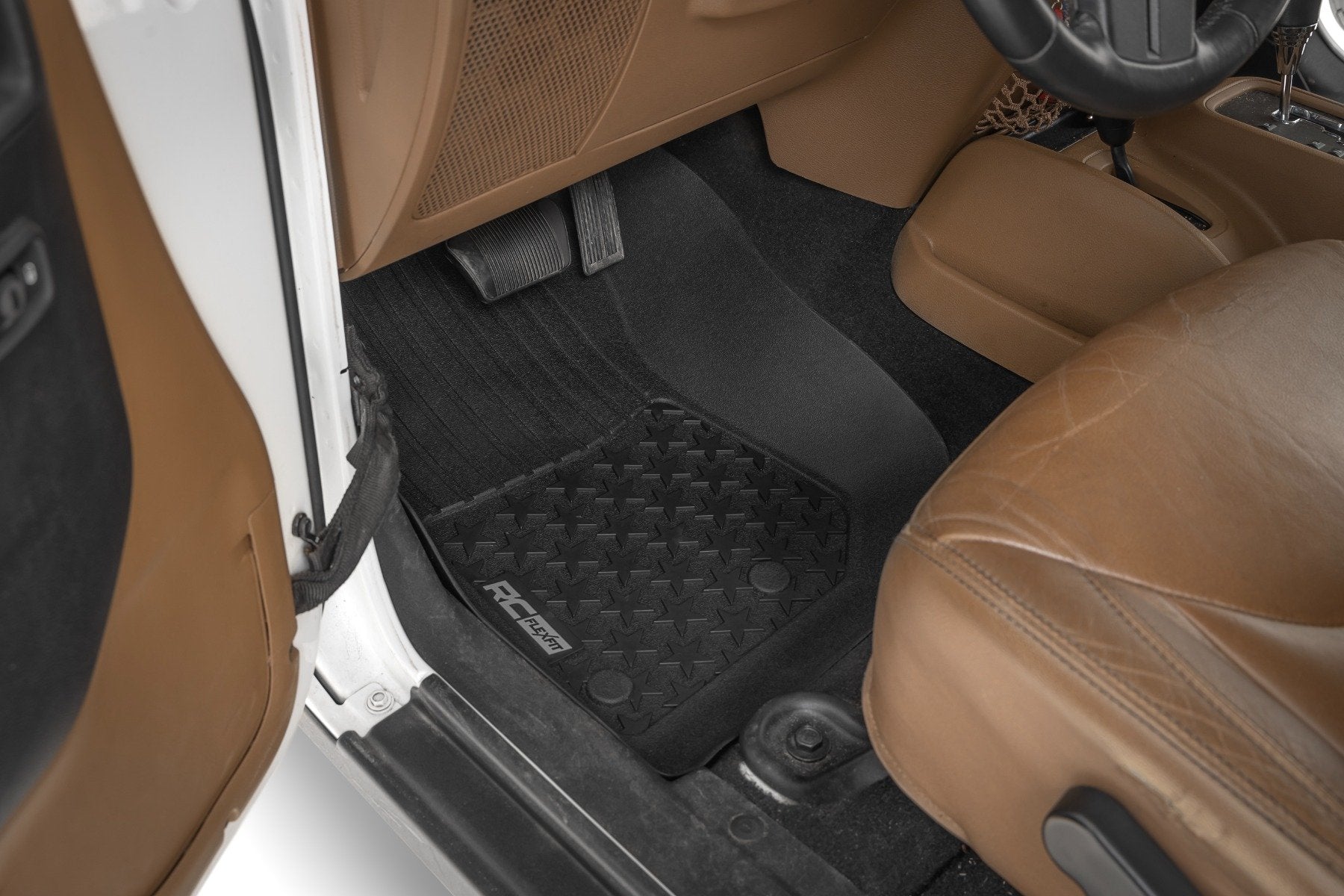 Rough Country Floor Mats FR 4DR for Jeep Wrangler Unlimited 4WD 14-18 FF-6141