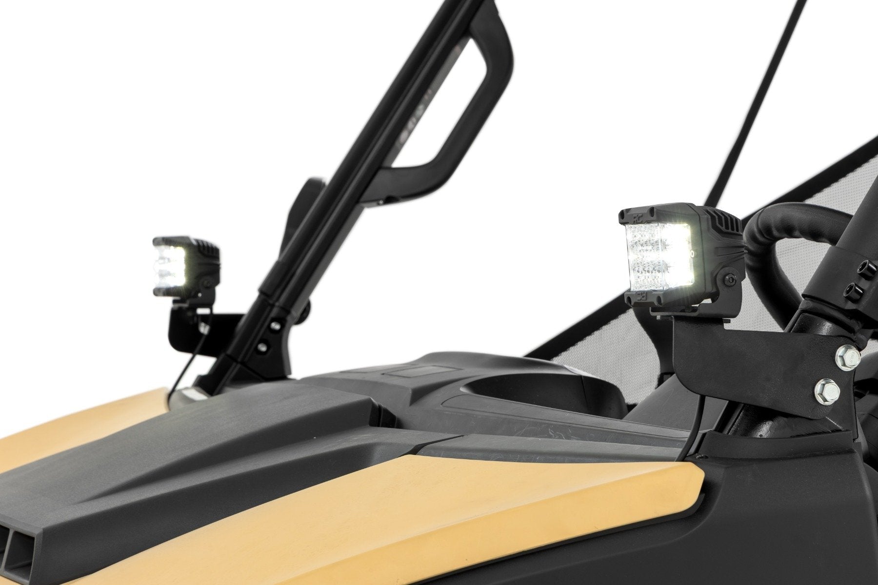 Rough Country LED Light Kit | Front Mount | 2" Black Pair | Segway 570 F