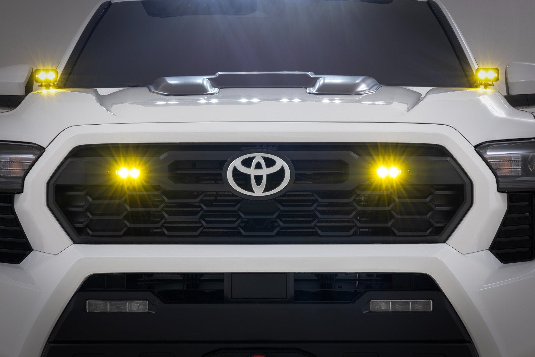 Rough Country 3x1.75" Black Series | Yellow | LED Slim Aux | SAE Fog | Flush Mount | Pair 70909