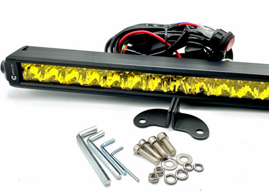 Code 4 LED Supply Amber Single Row Light Bars - 22 inch 100 watt